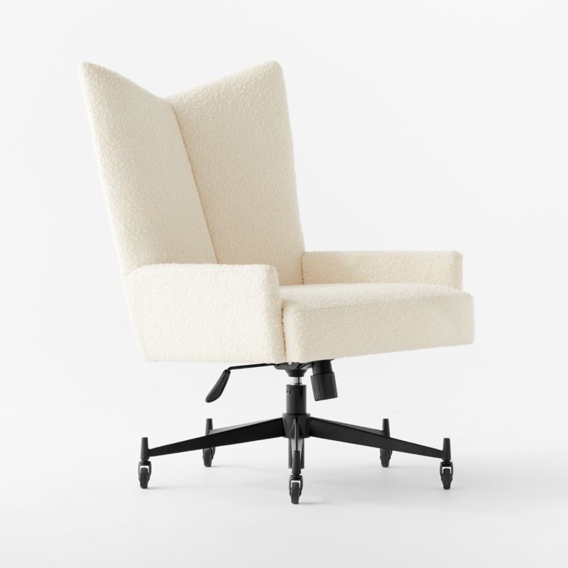 Bowtie Cream Boucle Office Chair - Image 2