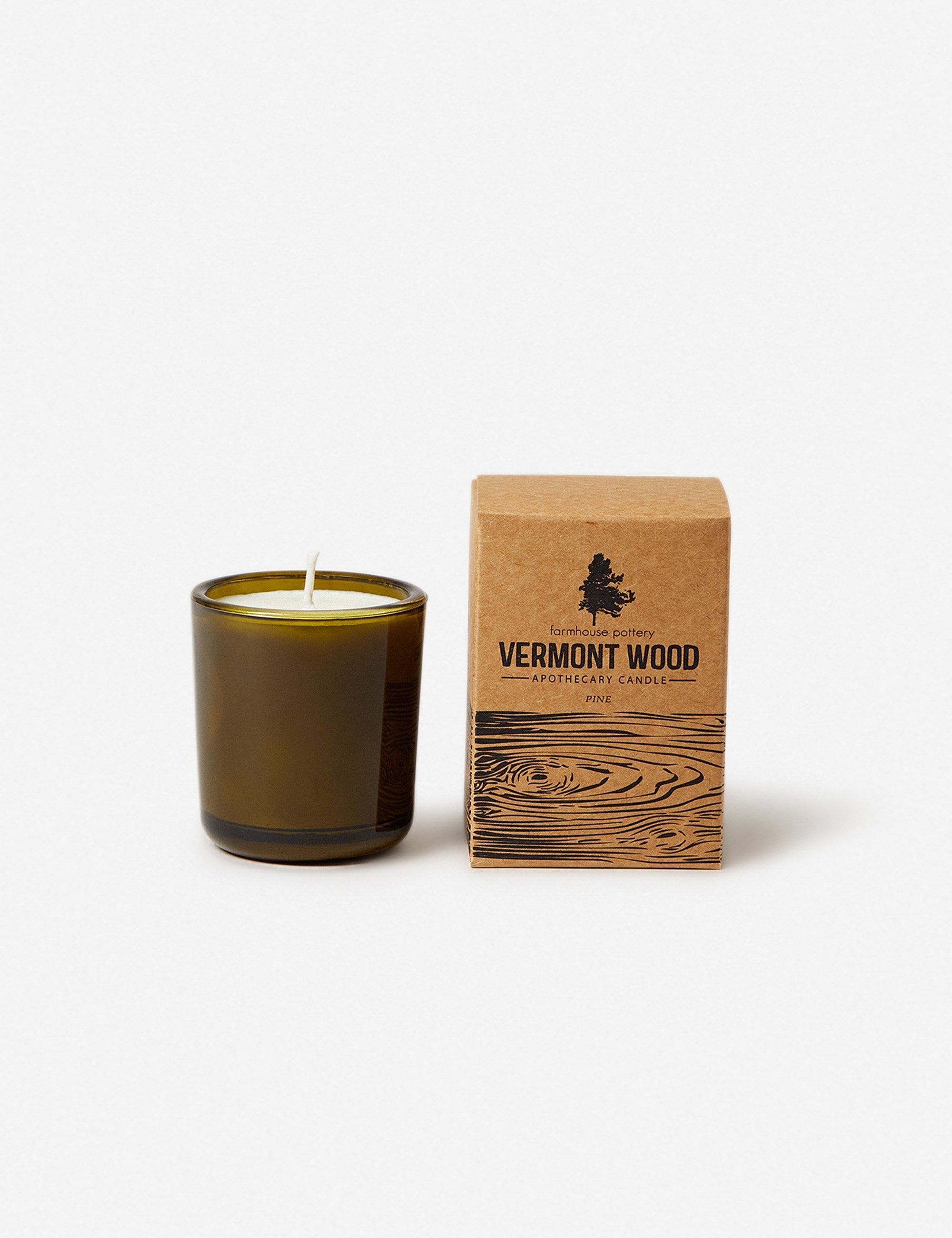 Farmhouse Pottery Vermont Wood Pine Candle - Image 0