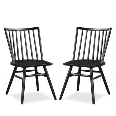 Throggs Solid Wood Dining Chair, set of 2 - Image 0