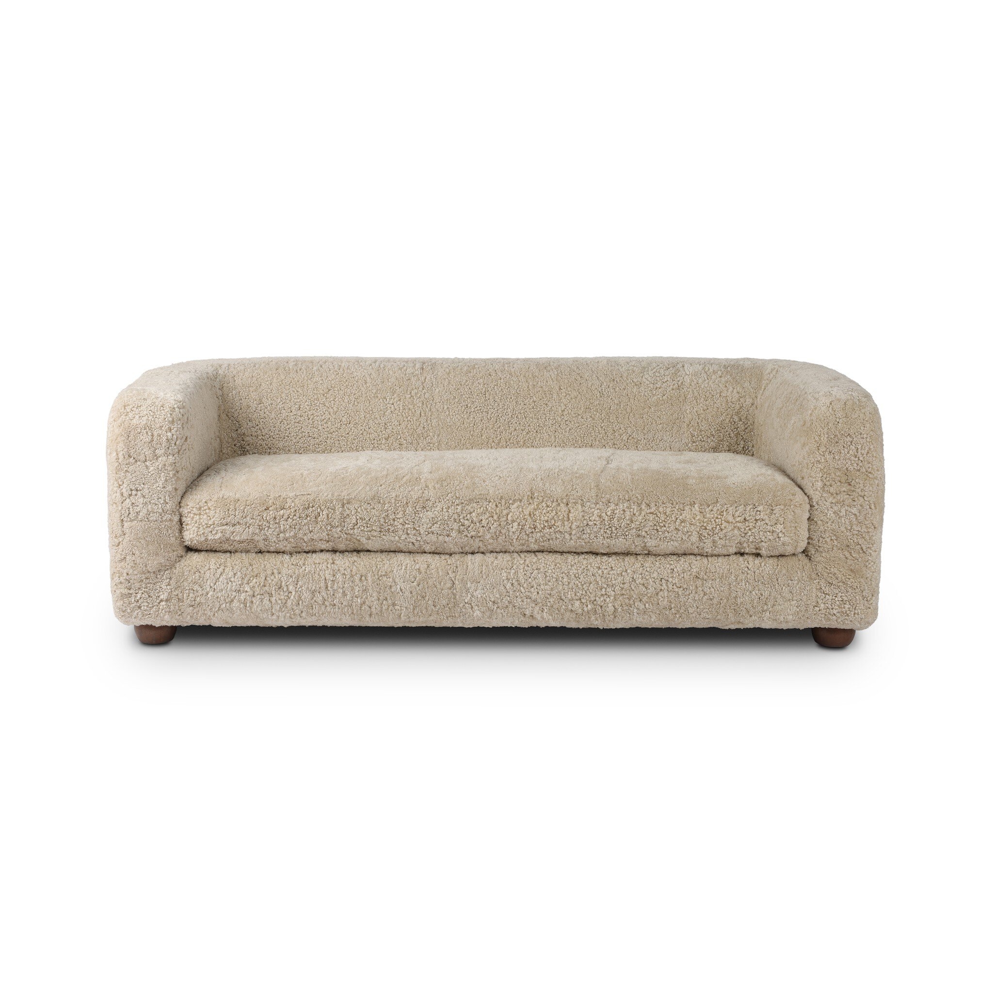 Gidget Sofa-84" - Beige Shearling - Image 0