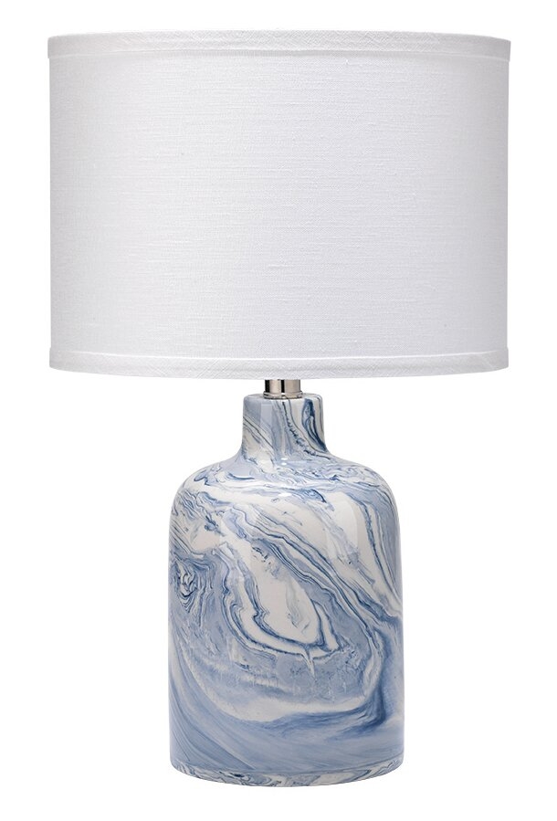 "Jamie Young Company 19"" White/Blue Table Lamp" - Image 0