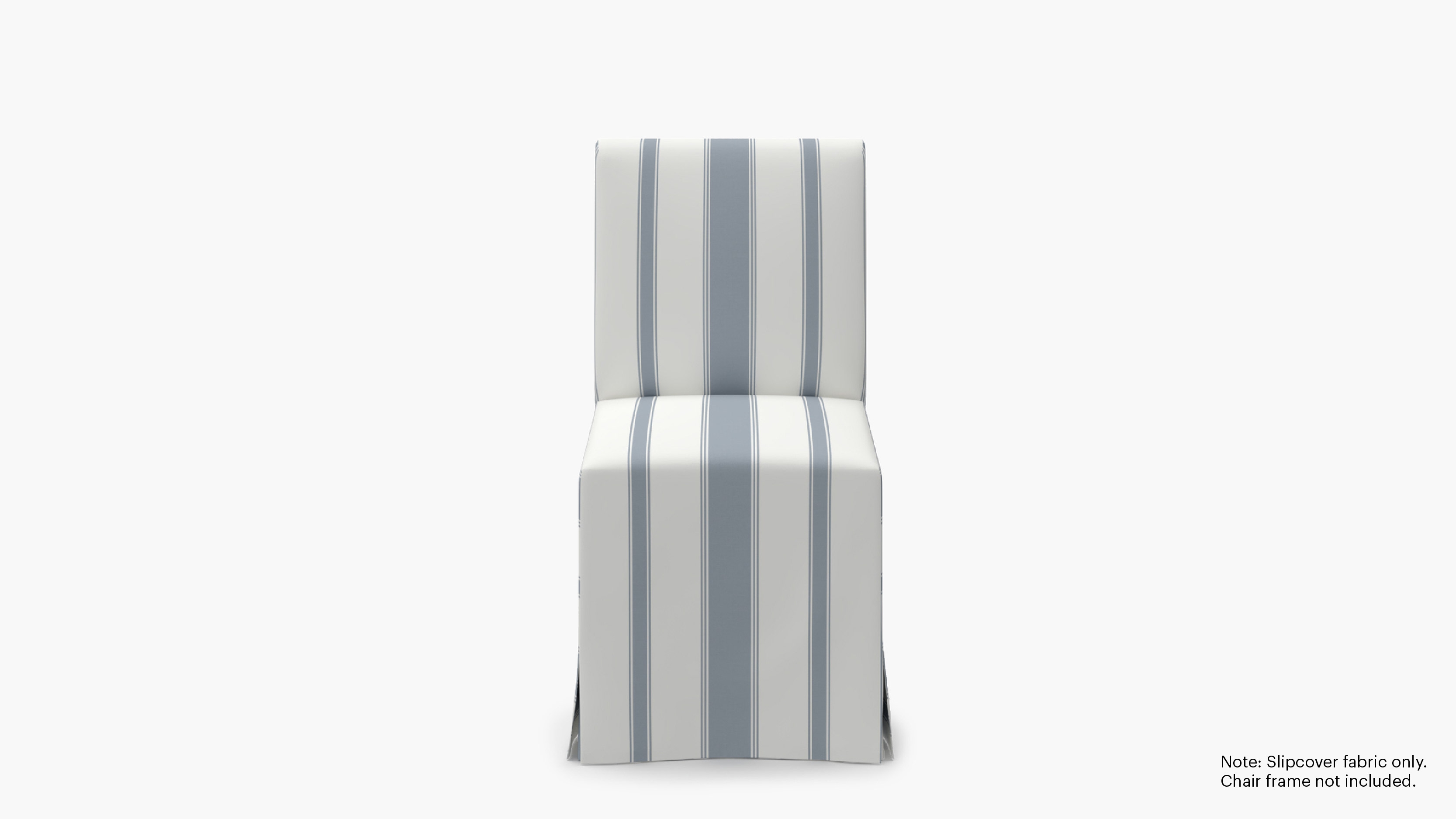 Slipcovered Signature Dining Chair - Cover Only, French Blue Clarence Stripe - Image 0