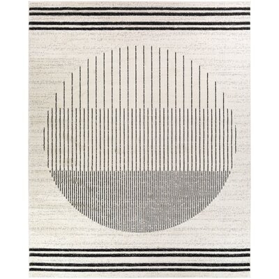 Riordan Abstract Black/Ivory Area Rug - Image 0