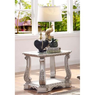 Northville Glass Top End Table with Storage - Image 0