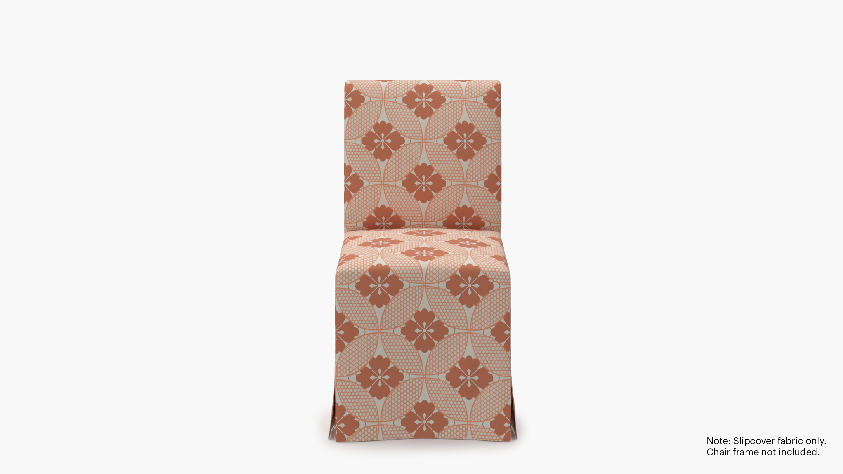 Slipcovered Signature Dining Chair - Cover Only, Coral Solaire - Image 0