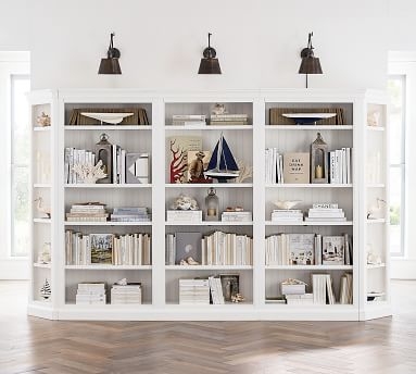 Aubrey Wall Bookcase, Dutch White, 102.5"L x 84"H - Image 1