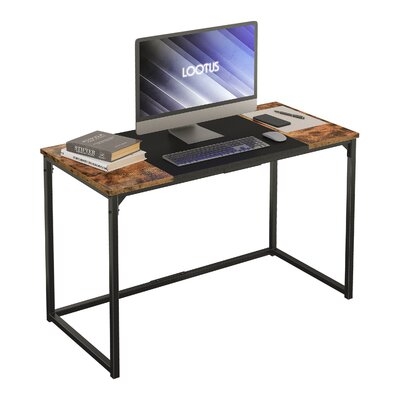 Lootus Writing Desk 43", Computer Desk For Home Office, Small Study Desk, Office Workstations, Modern Simple Style, Easy Assembly,vintage Brown - Image 0