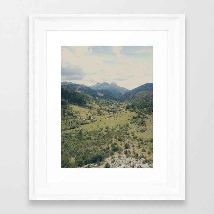 Into The Valley Framed Art Print by Florent Bodart / Speakerine - Scoop White - X-Small 8" x 10"-10x12 - Image 0