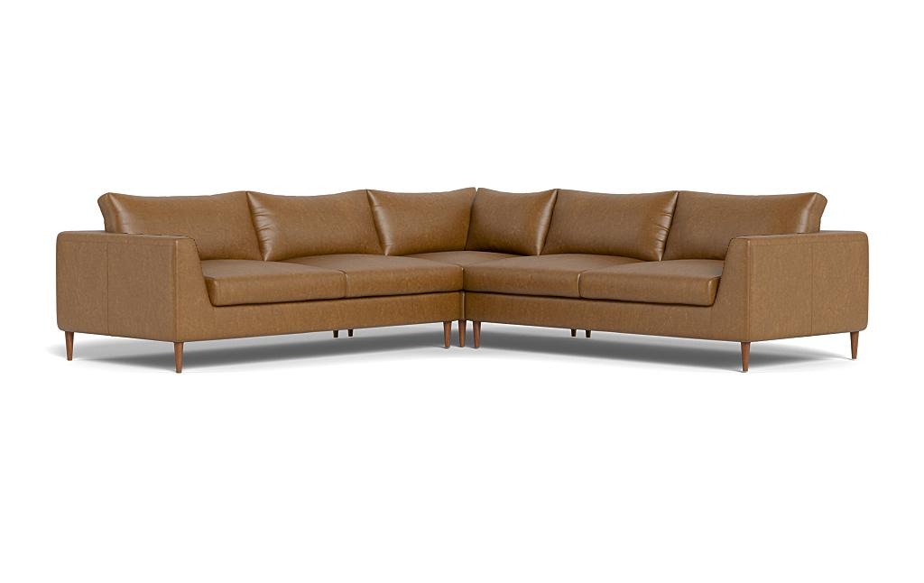 Asher Leather Corner Sectional Sofa - Image 1