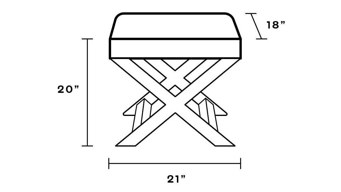 X Bench, Talc Linen - Image 5