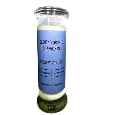 Cotton Wick Frosted Juniper Scented Jar Candle - Image 0