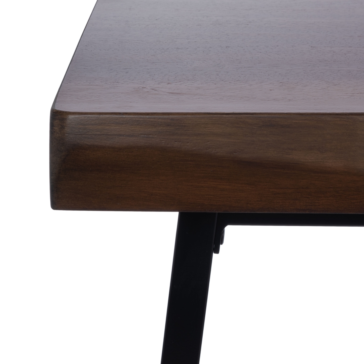 Bernhart Desk - Walnut / Black - Safavieh - Image 2