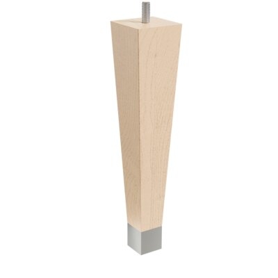Square Tapered Hardwood Leg With 1" Ferrule And Clear Finish - Image 0