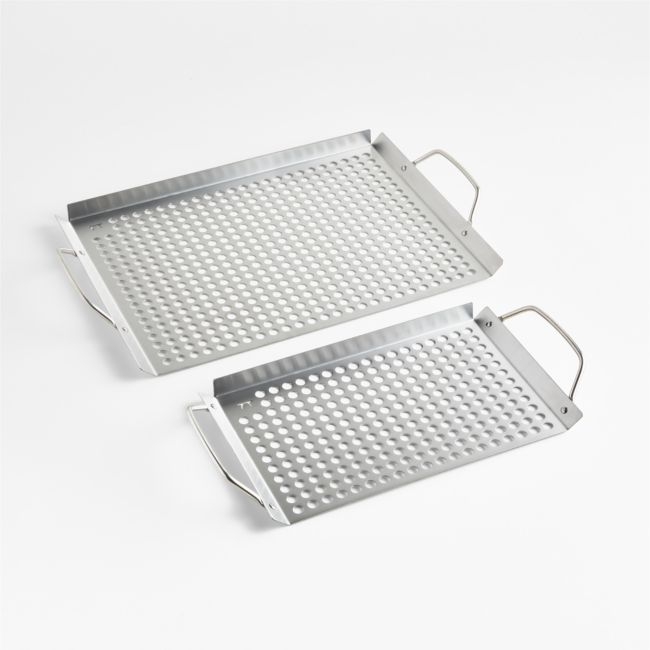 Fox Run Stainless Steel Grill Grids, Set of 2 - Image 0