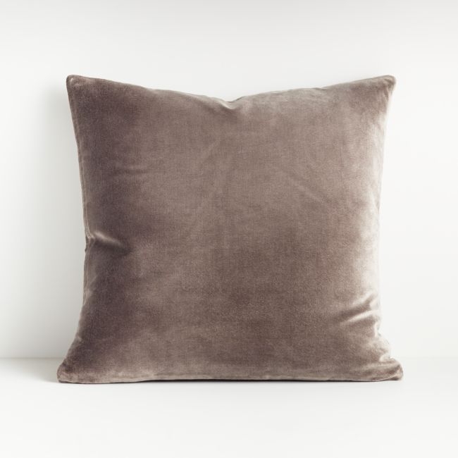 Regis Grey 20" Velvet Pillow - Image 0