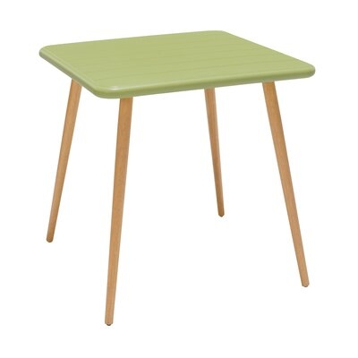 Nassau Square Outdoor Mint Green Eucalyptus Dining Table - Image 0