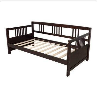 Solid Wood Daybed, Multifunctional, Twin Size, Espresso - Image 0