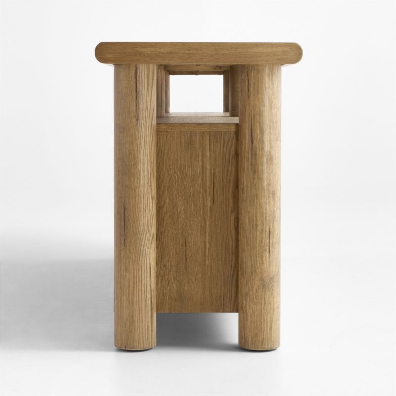 Breckenridge 78" Weathered Rustic Oak Wood Credenza - Image 2