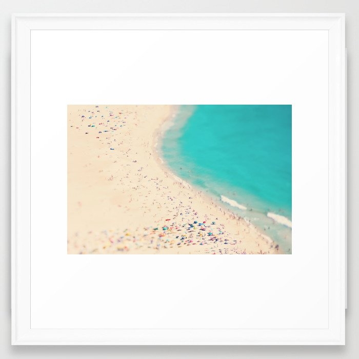 Beach Love Iii - Nazare Framed Art Print by Ingrid Beddoes Photography - Scoop White - MEDIUM (Gallery)-22x22 - Image 0