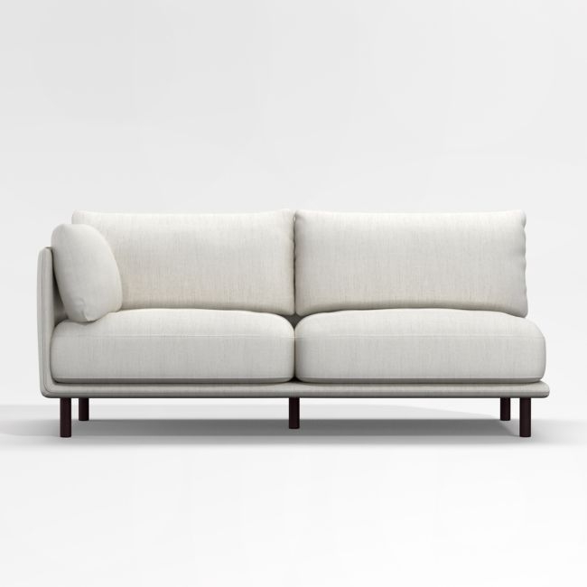 Wells Left-Arm Sofa with Dark Brown Leg Finish - Image 0