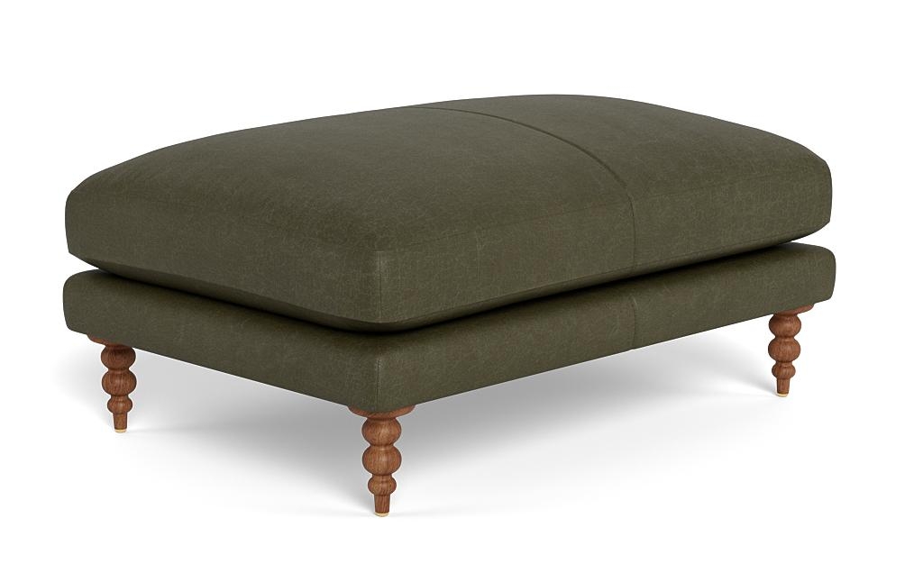 Maxwell Leather Ottoman by Apartment Therapy - Image 1