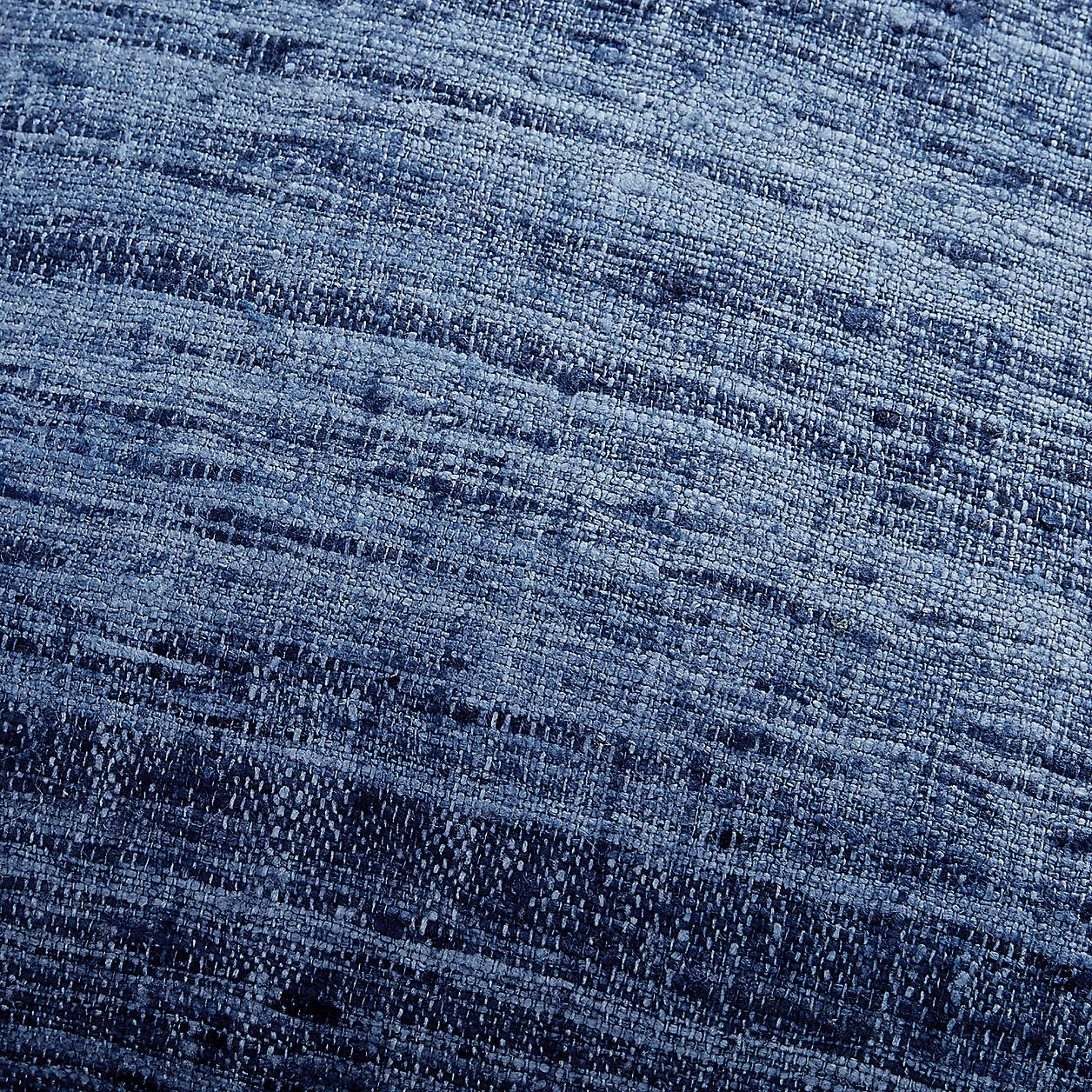 Blue 20"x20" Cotton Sari Silk Throw Pillow Cover - Image 1