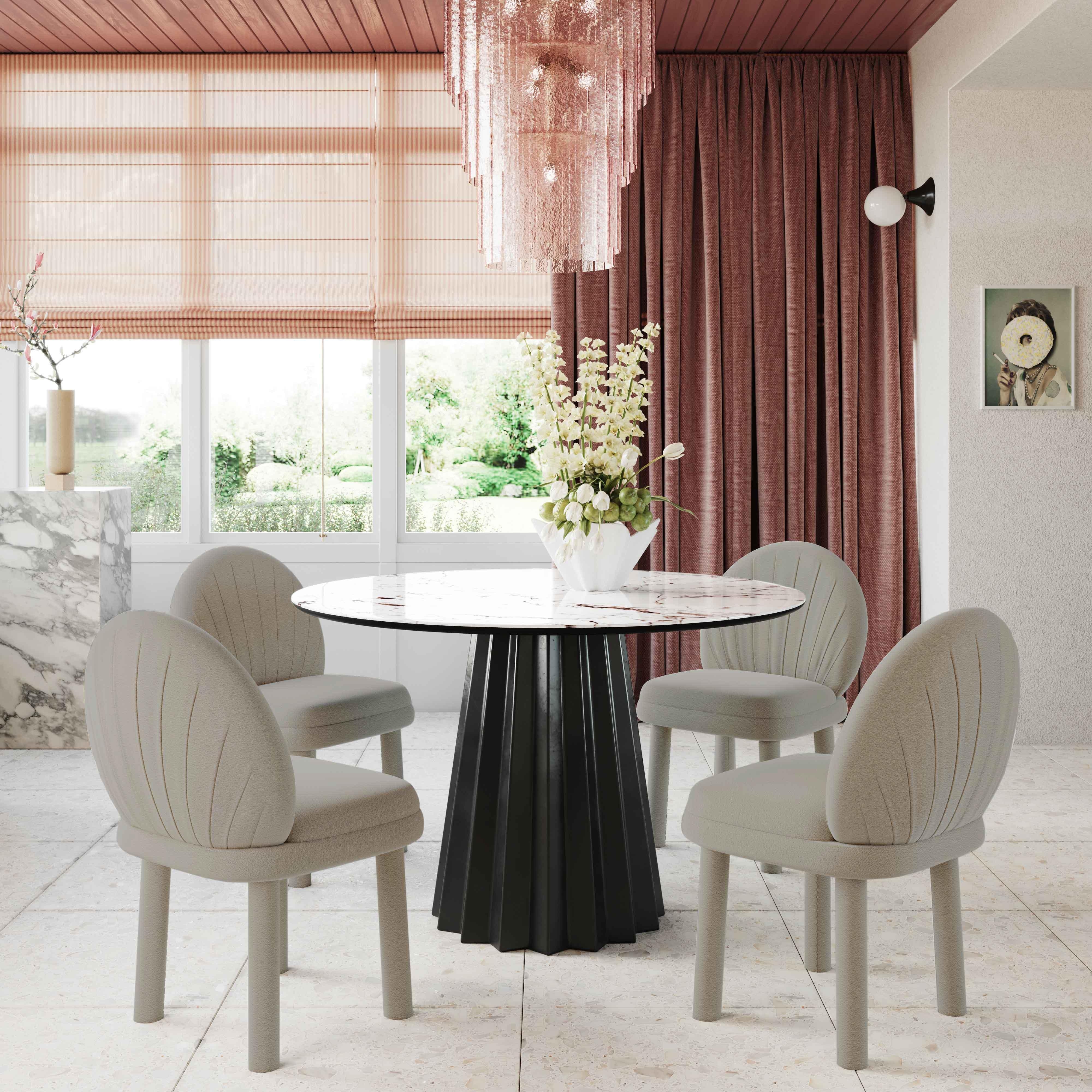 Aliyah Grey Vegan Leather Dining Chair - Image 6