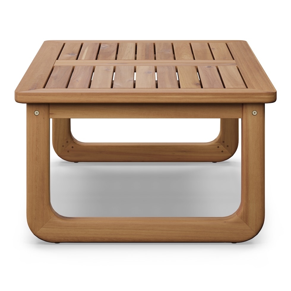 Laholm 43" Outdoor Coffee Table - Acacia - Image 2