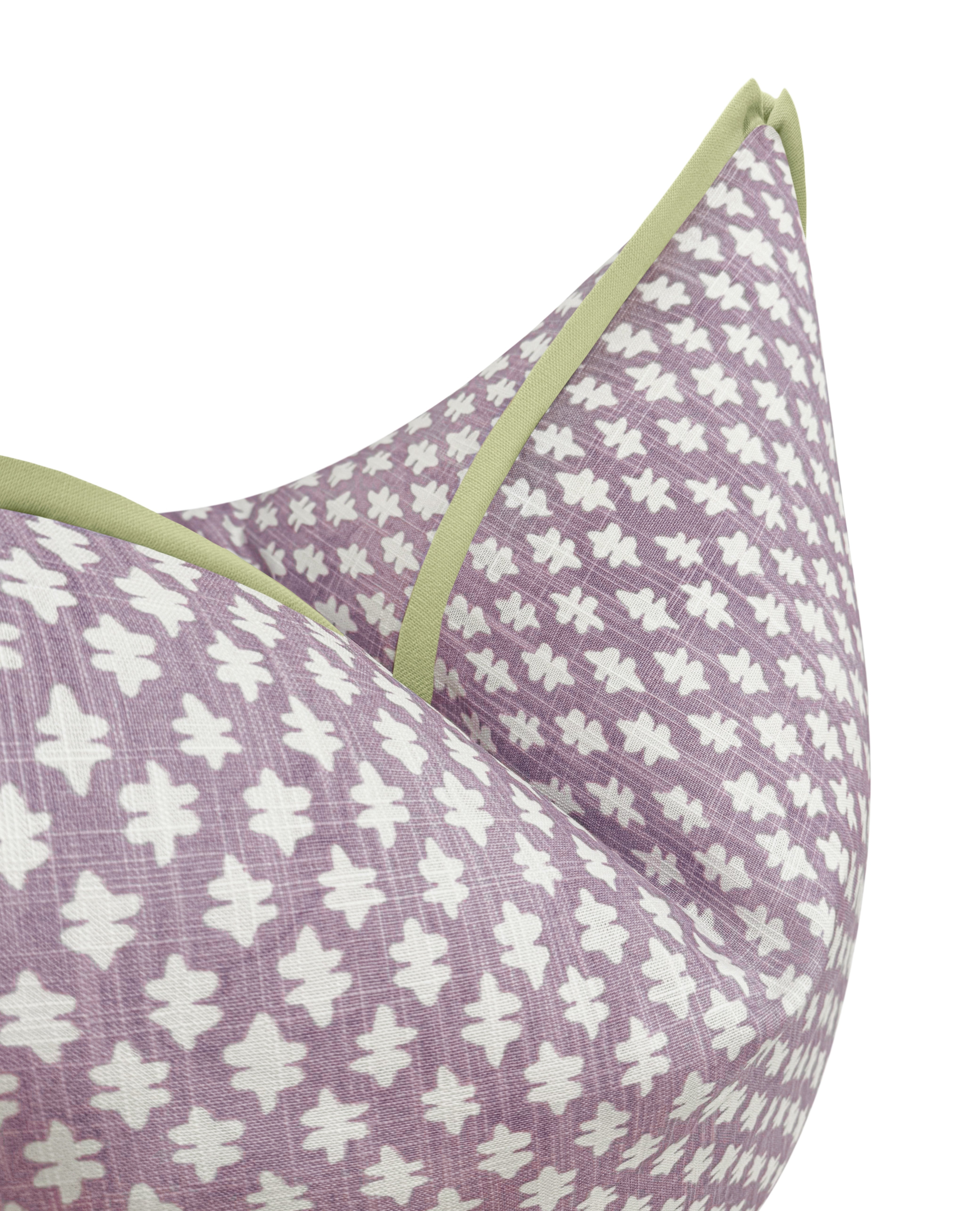 TILLY PRINT // LAVENDER | LDC - 20" X 20" / BUTTERFLY FLANGE / Chartreuse - Image 3