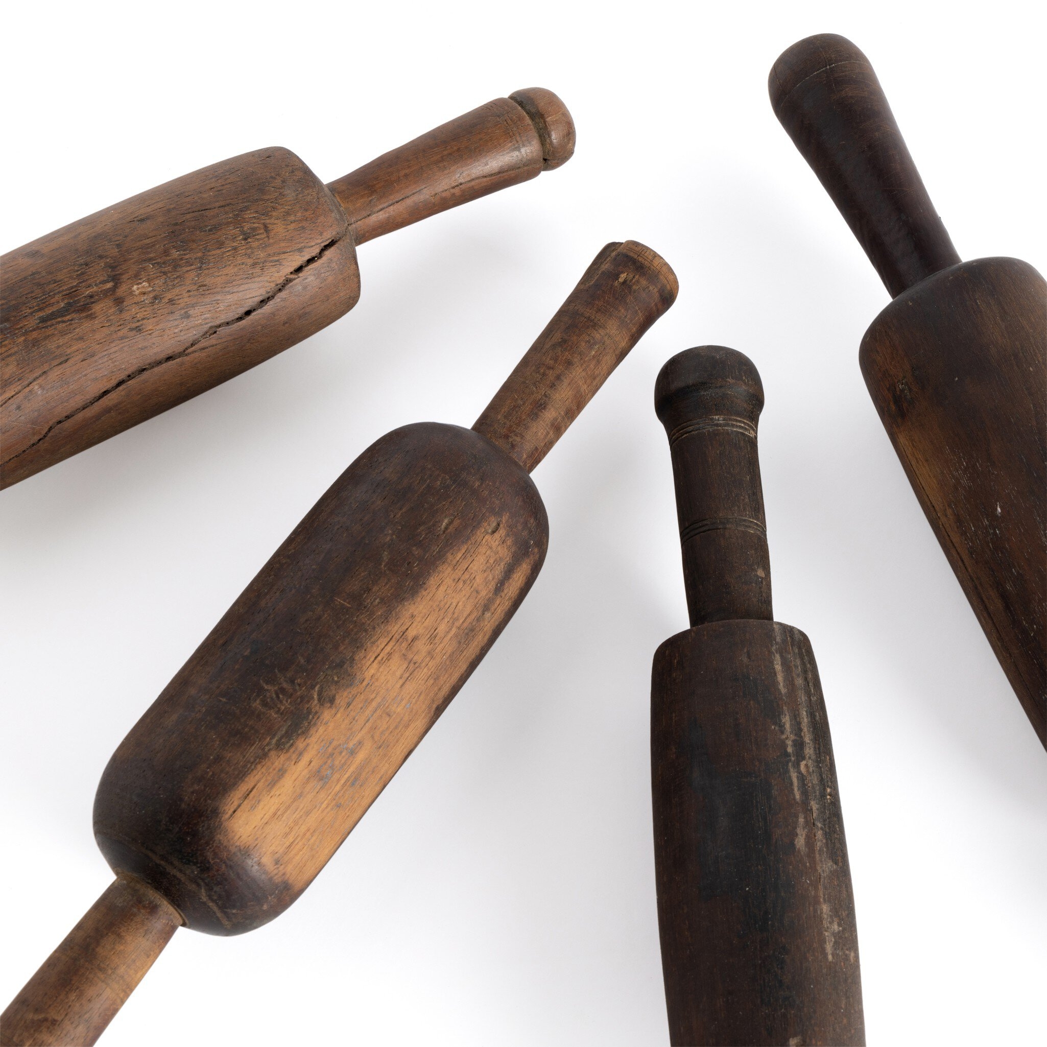 Found Chapati Rollers, Set Of 4 - Reclaimed Natural - Image 3