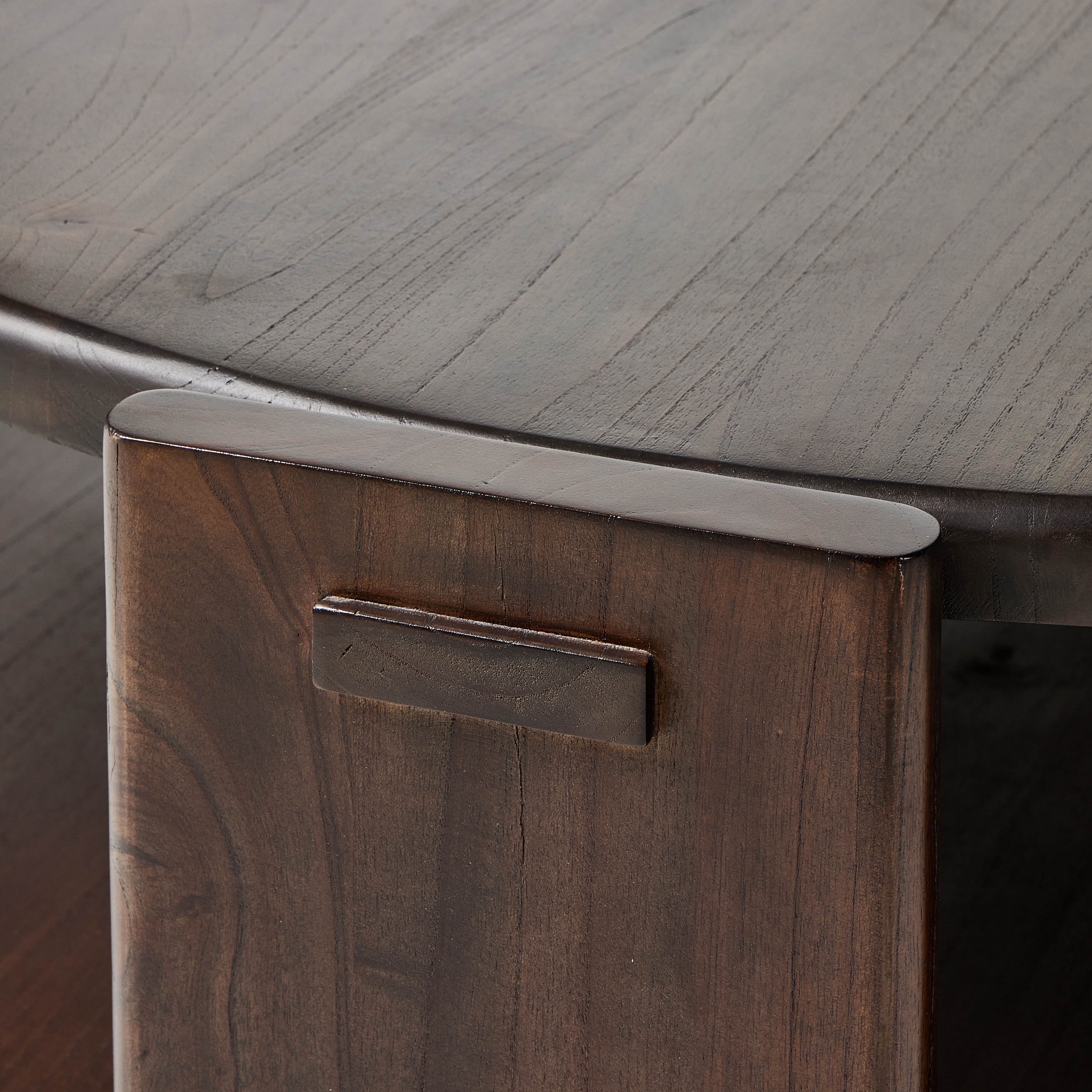 Two Tier Coffee Table - Matte Brown Neem - Image 8