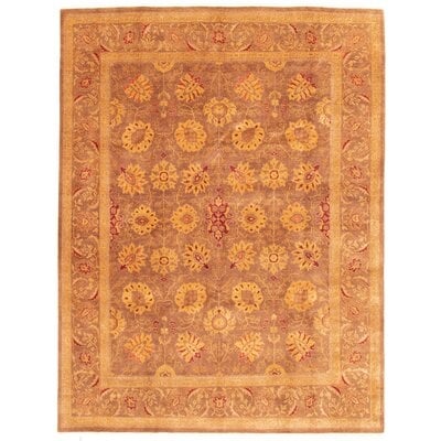One-of-a-Kind Afnan Hand-Knotted 2010s Double Knot Brown 8'1" x 10'2" Wool Area Rug - Image 0