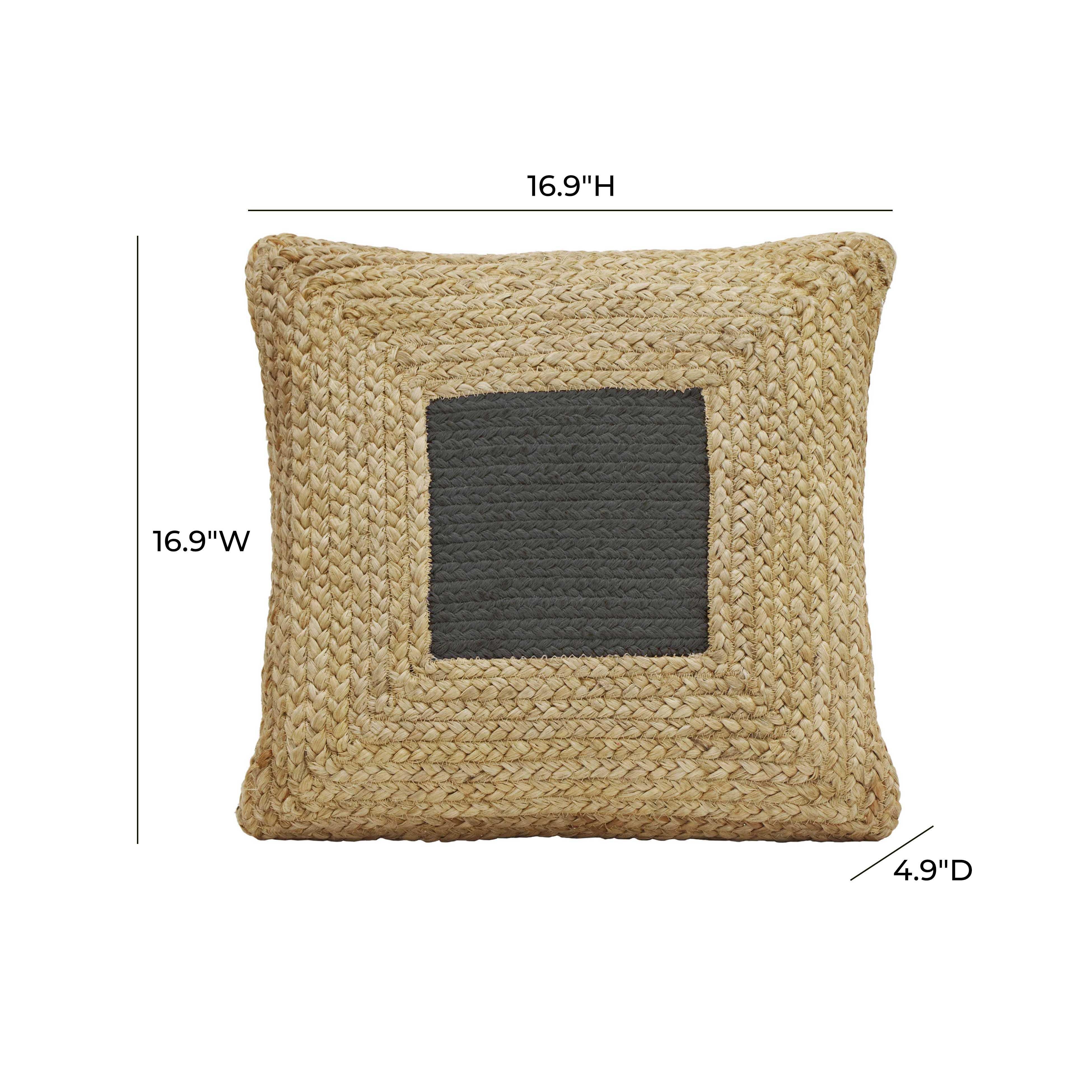 Blank Mind Black Square Accent Pillow - Image 4