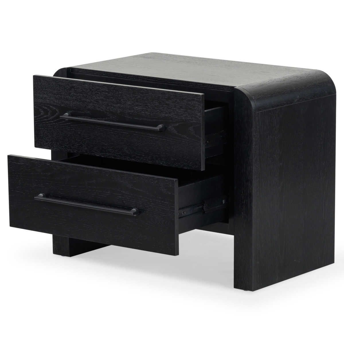 Katrina 2 Drawer Nightstand - Black/Black - Image 3