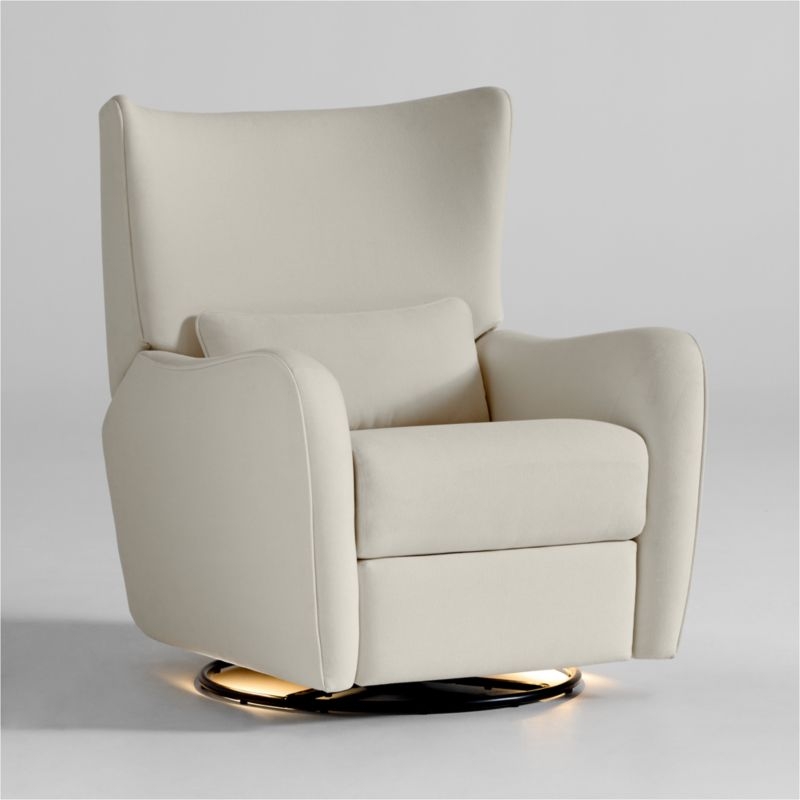 Aurora Cream Nursery Electronic Power Recliner with Night Light - Image 5