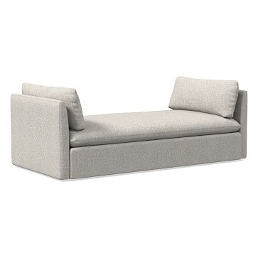 Shelter Daybed, Poly, Performance Yarn Dyed Linen Weave, Graphite, Concealed Support - Image 3