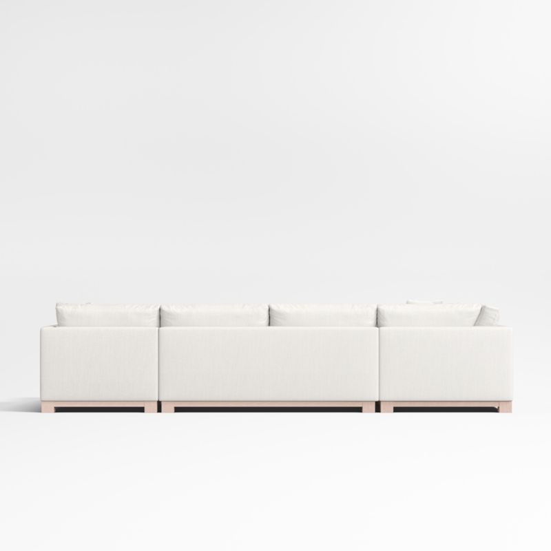 Gather Deep Wood Base 4-Piece Corner Sectional Sofa - Image 9