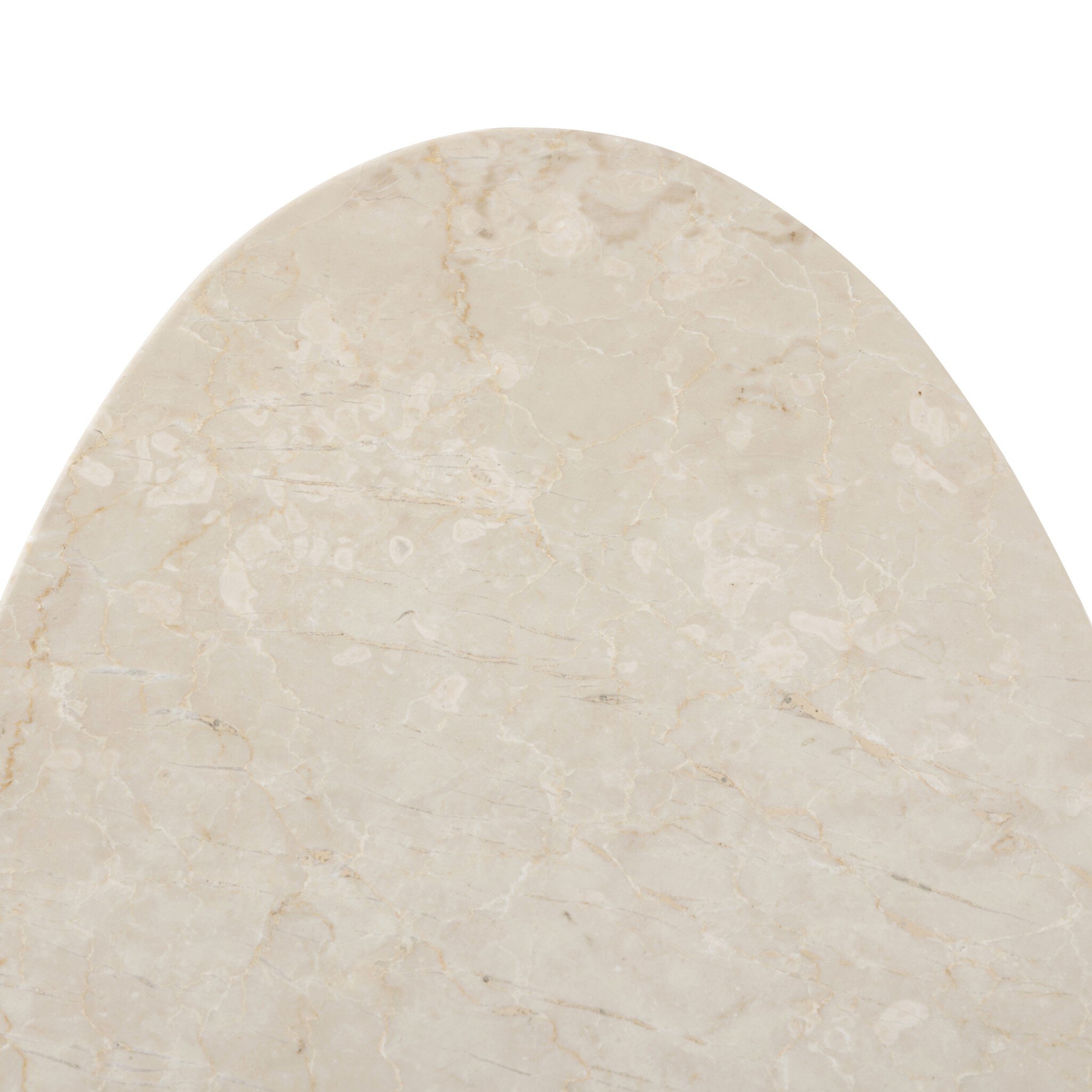 Zion End Table - Cream Marble - Image 7