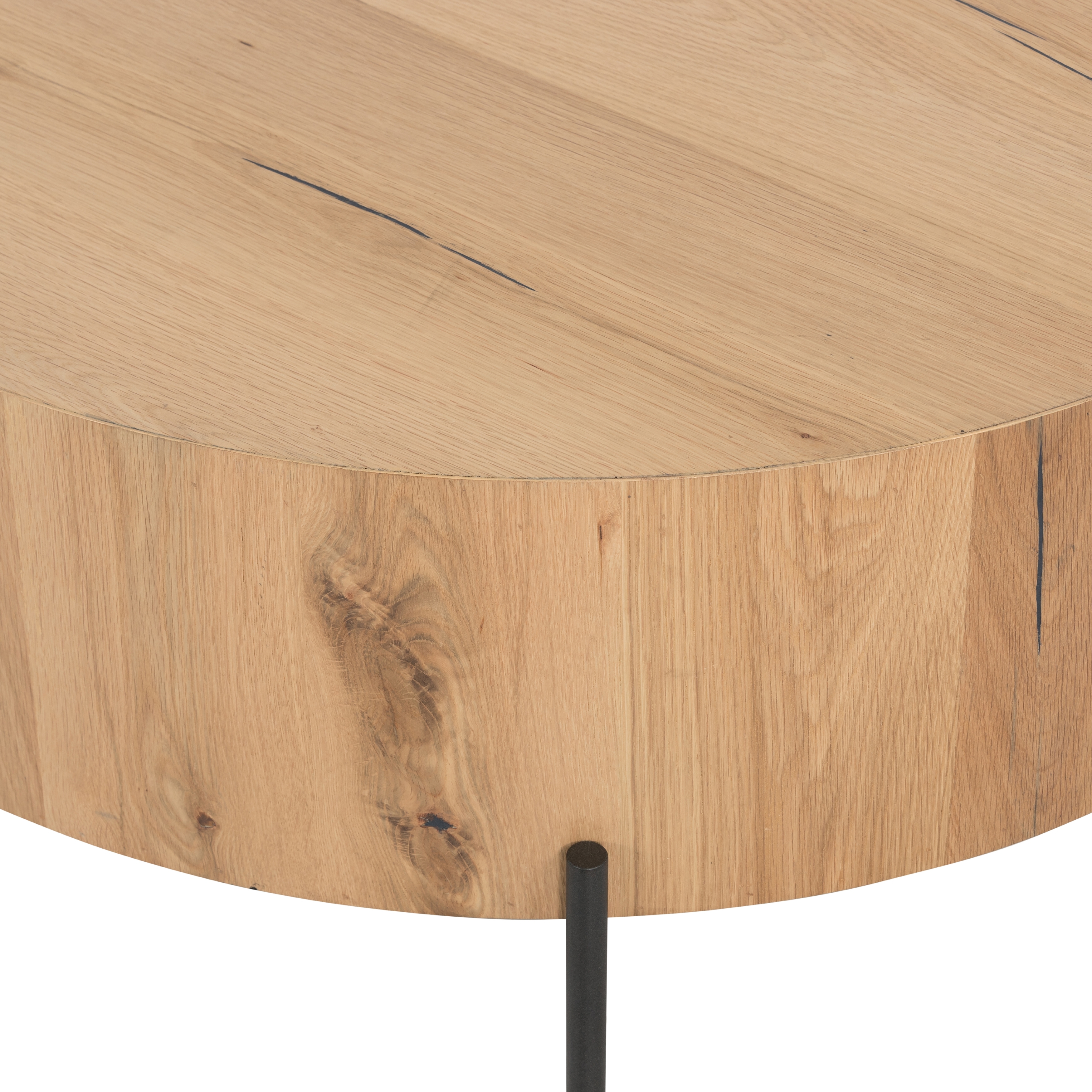 Eaton Drum Coffee Table-Light Oak Resin - Image 5