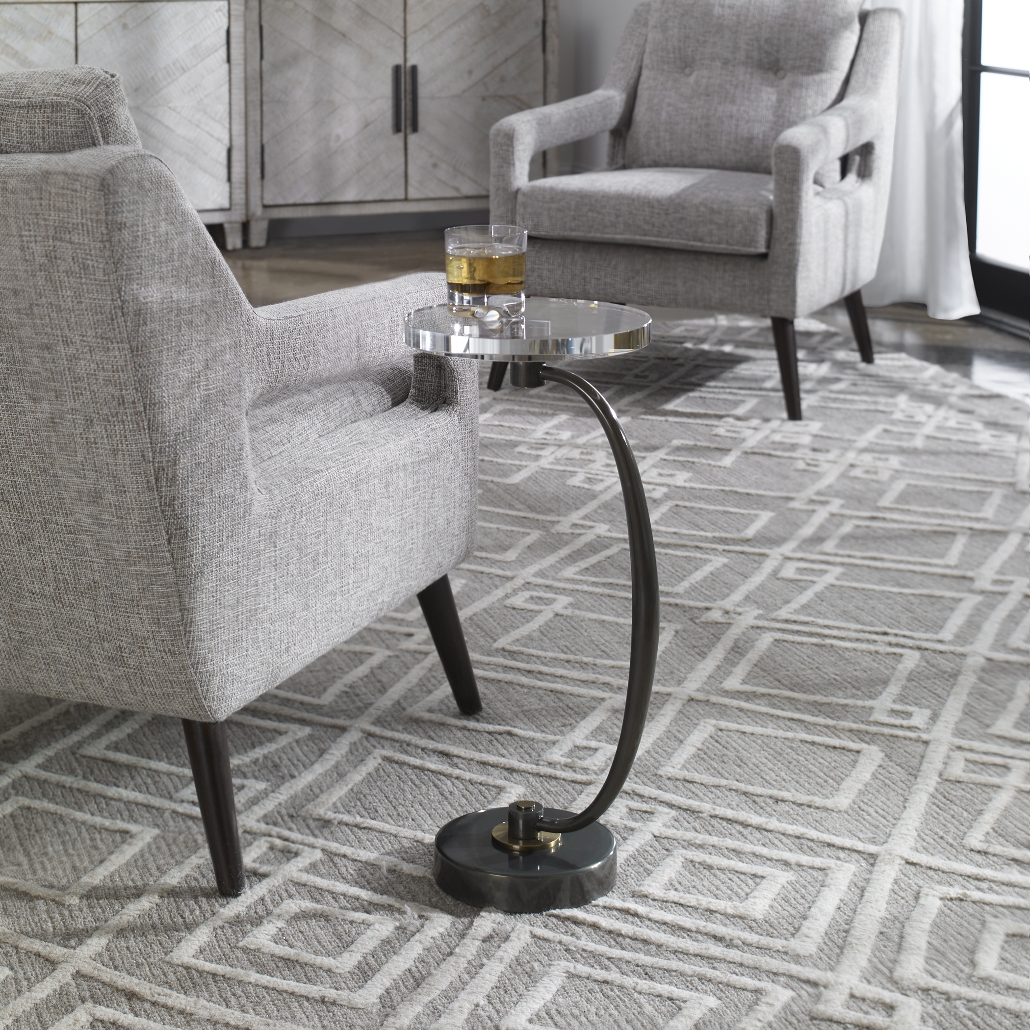 Waveney Bronze Drink Table - Image 1