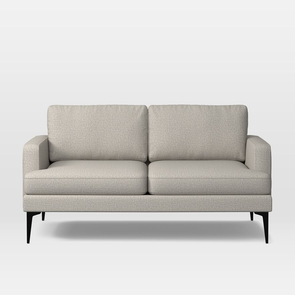 Andes 60" Multi-Seat Sofa, Standard Depth, Twill, Dove, Dark Pewter - Image 0