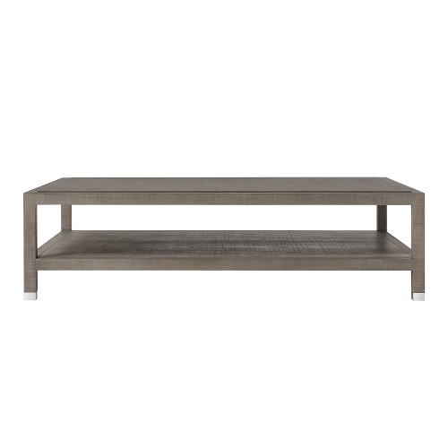 Majorca Rectangular Grand Coffee Table, Parchment, Grey, Pewter - Image 0
