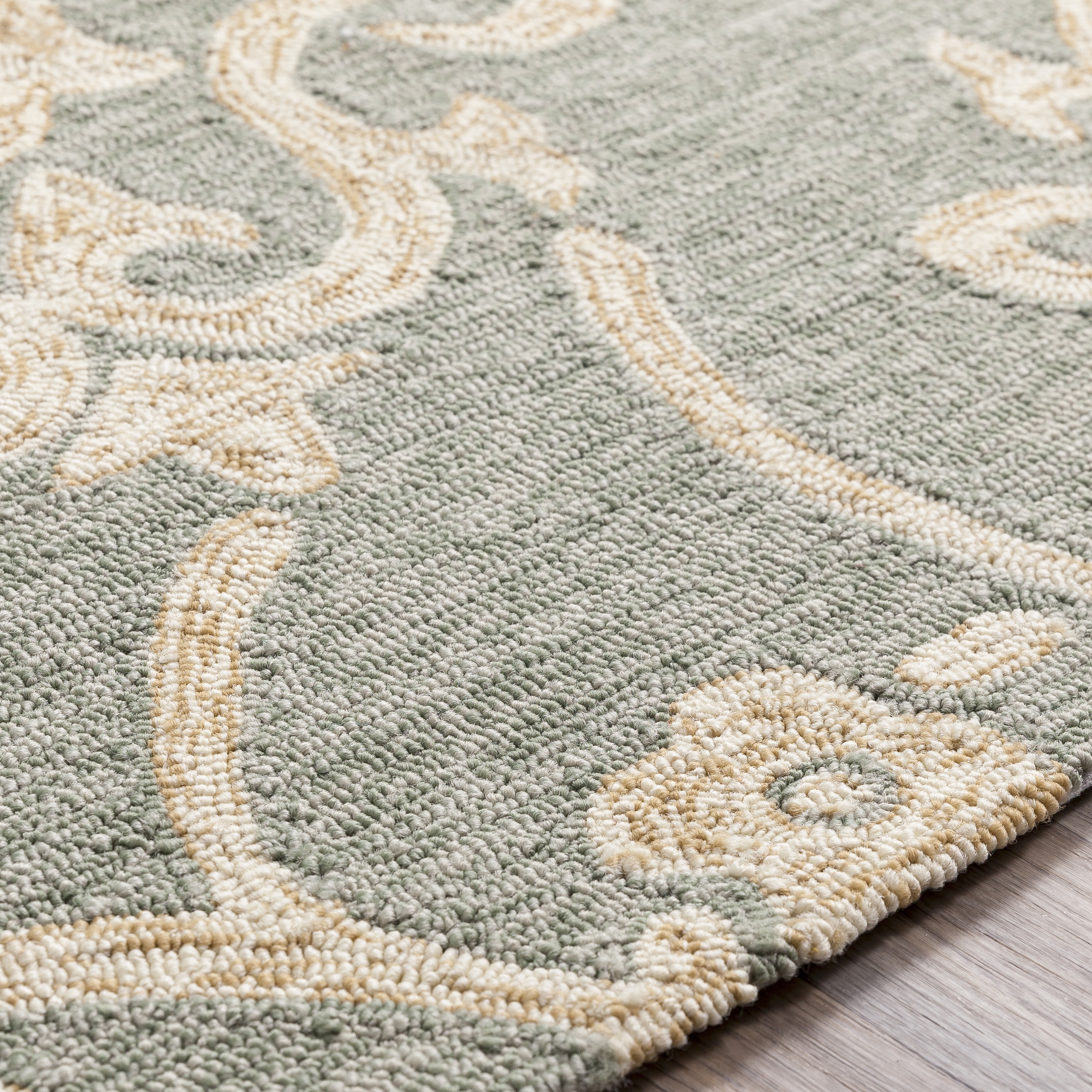 Rain Beige Outdoor 8' x 8' Handmade Rug - Image 3