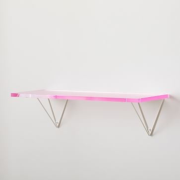 Acrylic Shelf, 24 inch, Pink, WE Kids - Image 1