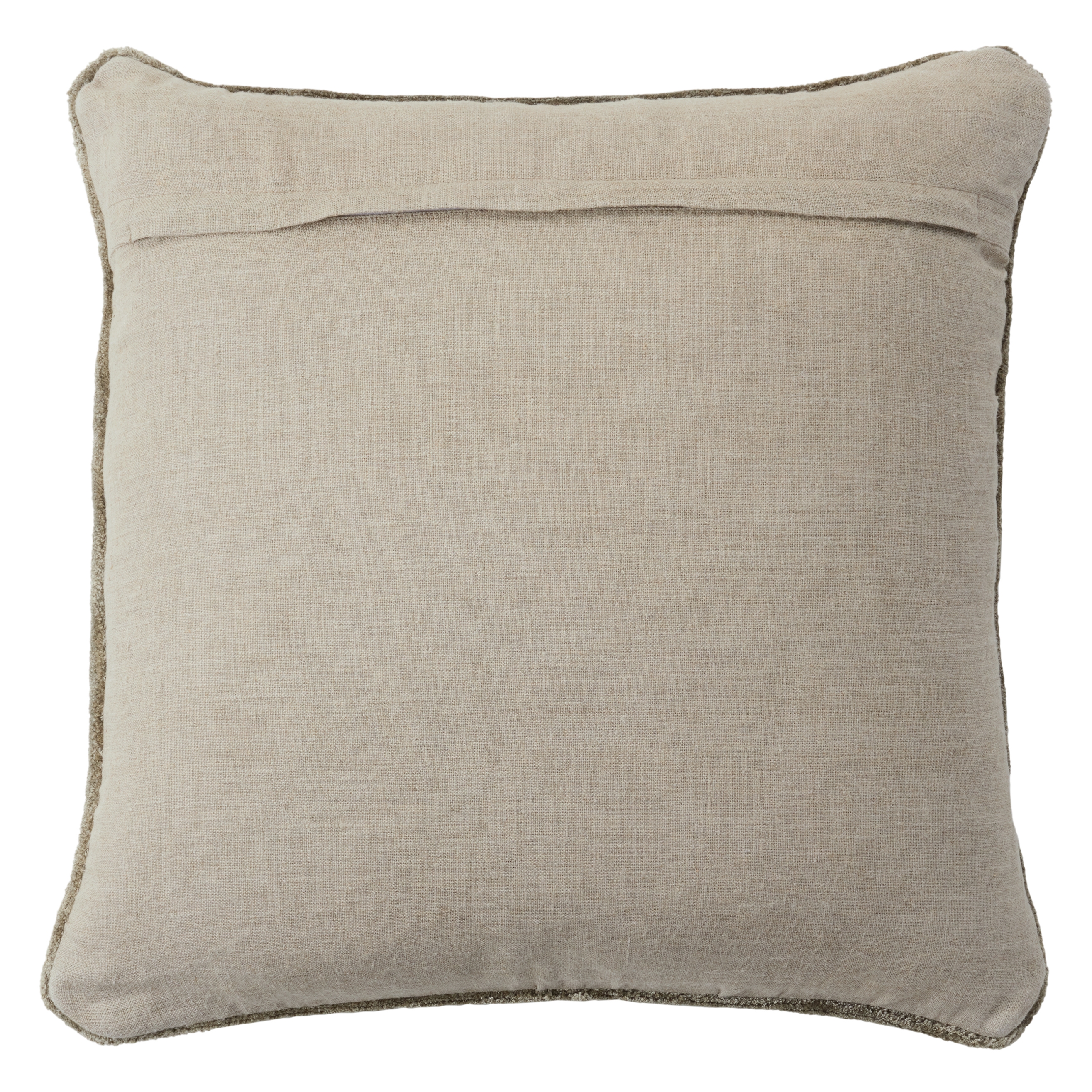 Illumine ALU03 Handmade Solid Taupe Pillow Cover (20") - Image 1