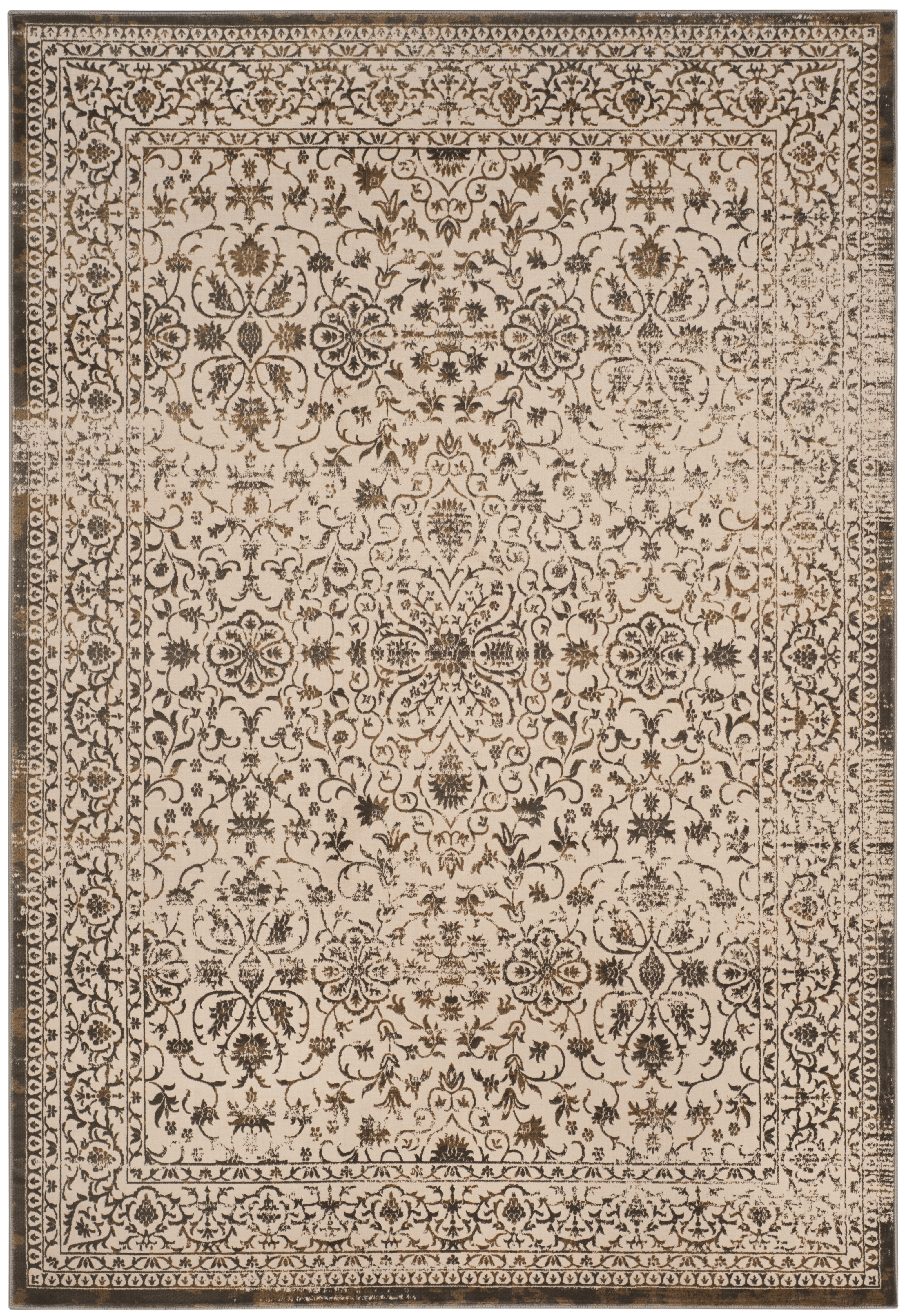 Arlo Home Woven Area Rug, BRL504D, Cream/Bronze,  6' 7" X 9' 2" - Image 0