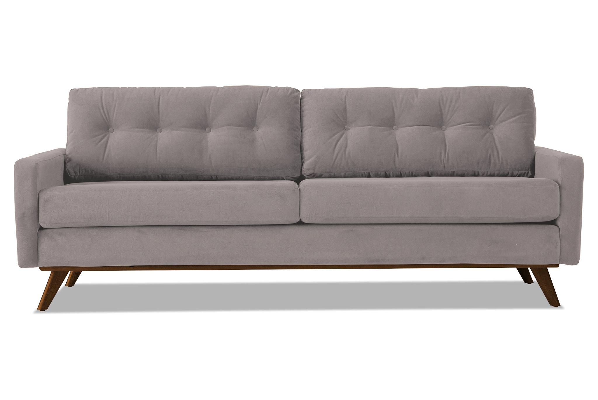 Purple Hopson Mid Century Modern Sofa - Sunbrella Premier Wisteria - Mocha - Image 0