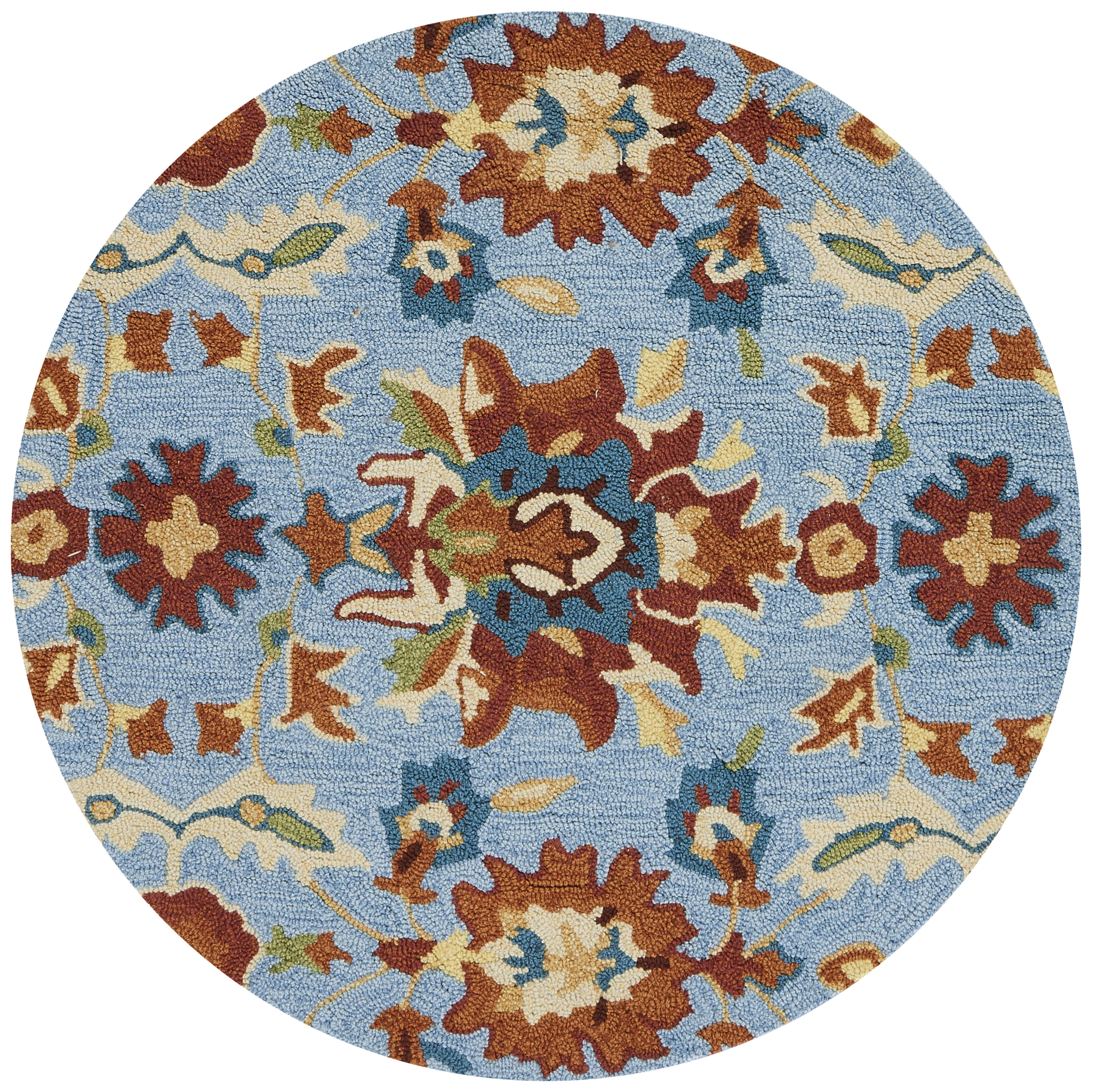 Loloi Francesca FC-59 Lt. Blue / Spice 7'-6" x 9'-6" - Image 2