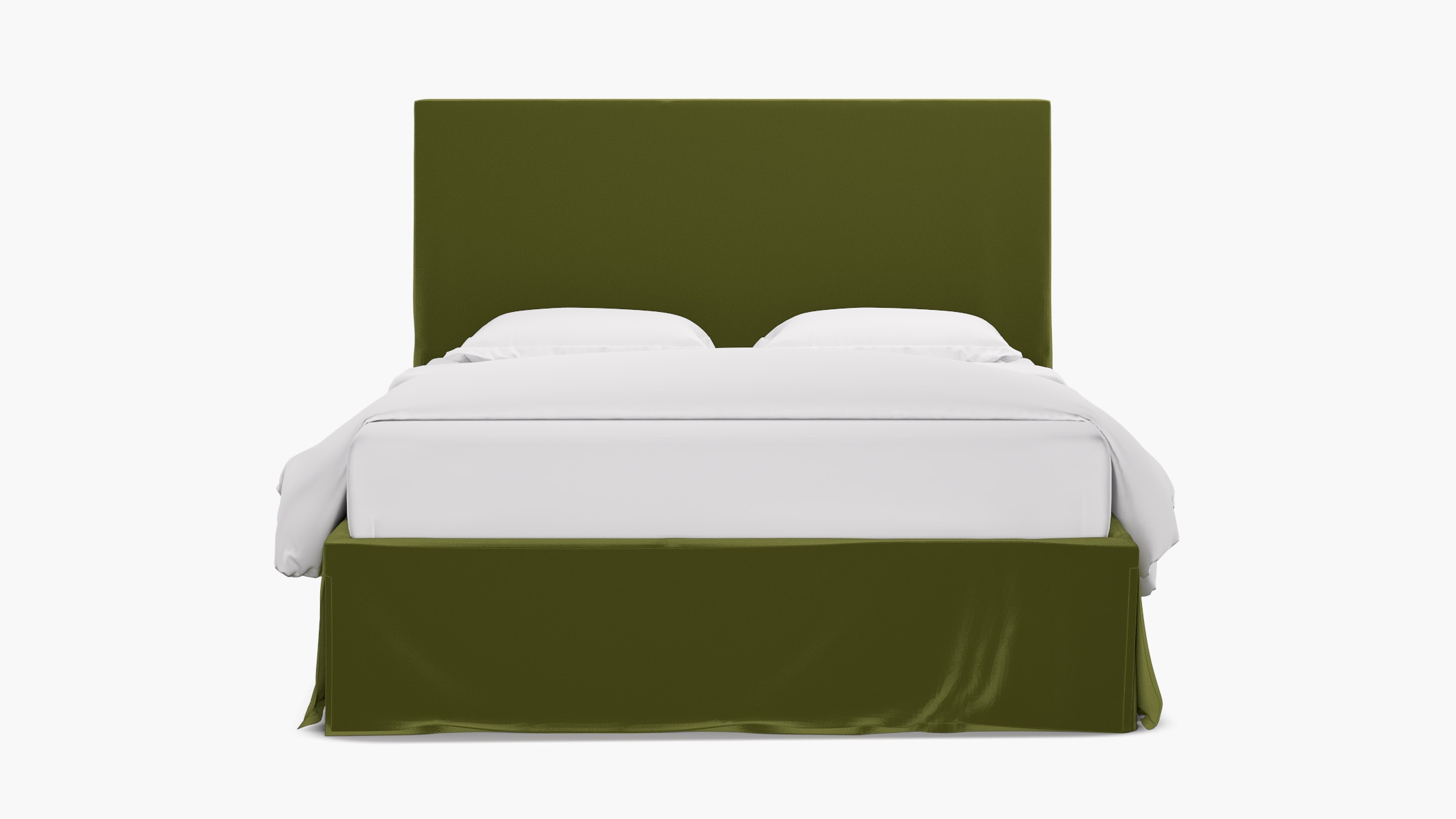 Slipcovered Bed, Sage Performance Velvet, Twin - Image 0