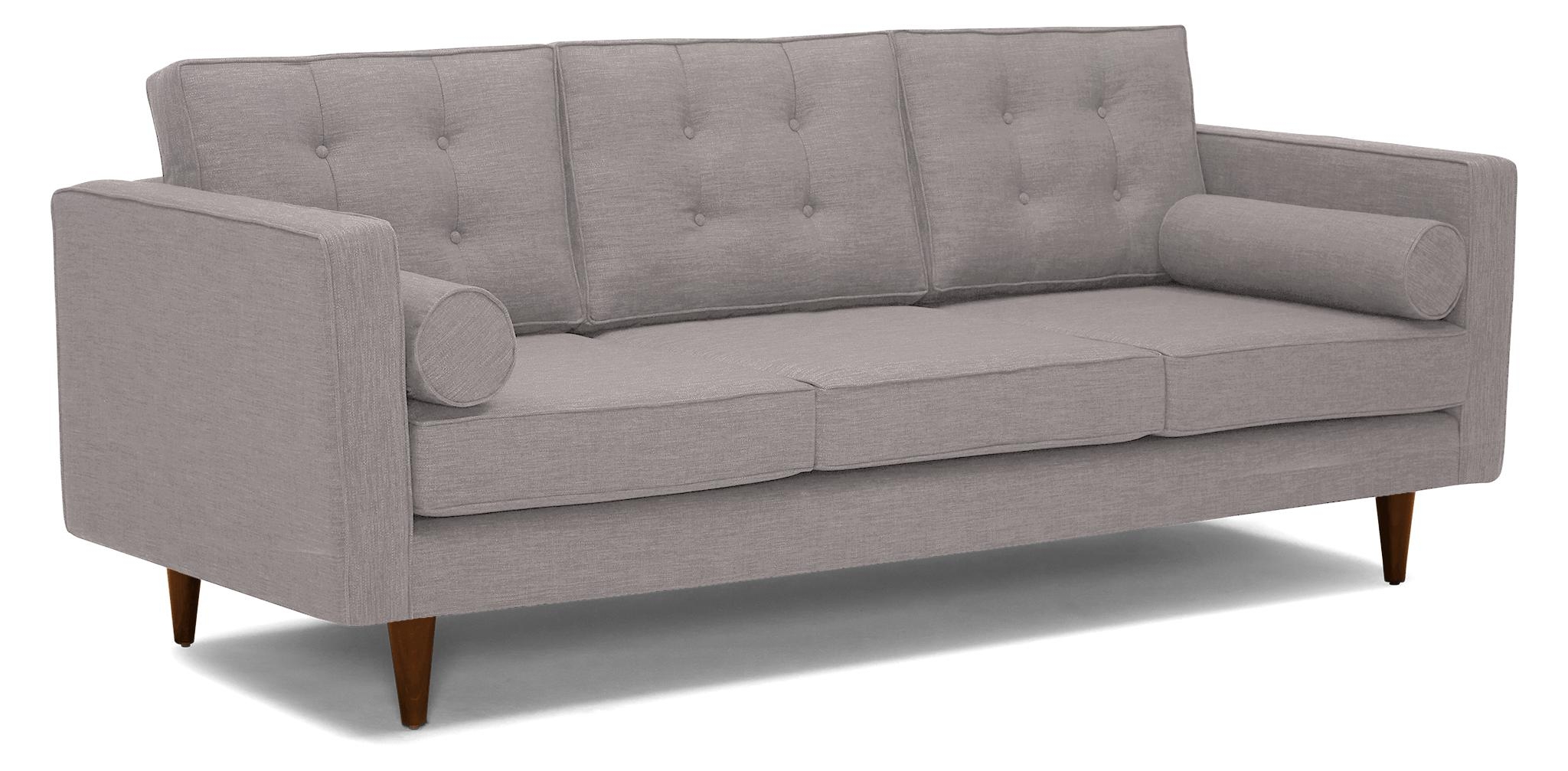 Purple Braxton Mid Century Modern Sofa - Sunbrella Premier Wisteria - Mocha - Image 1